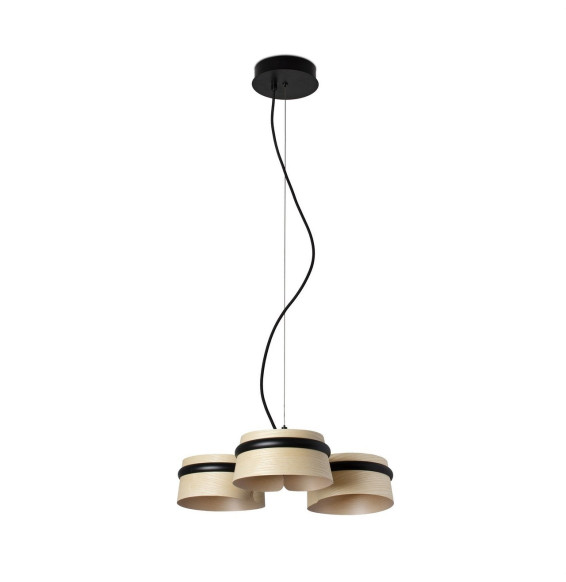FARO - Luminaria suspendida LOOP fresno LED 3x6W 2700K