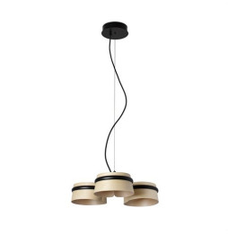 FARO - Luminaria suspendida LOOP fresno LED 3x6W 2700K