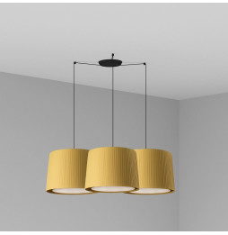 FARO - Luminaria SAMBA negro encintada E27 500x350 amarillo