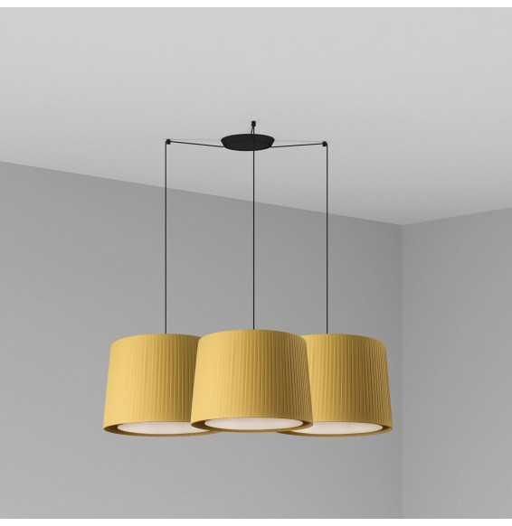FARO - Luminaria SAMBA negro encintada E27 500x350 amarillo