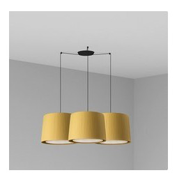 FARO - Luminaria SAMBA negro encintada E27 500x350 amarillo