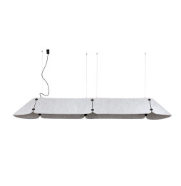 FARO - Luminaria suspendida FONOVIA 2400mm 50W 3000K gris