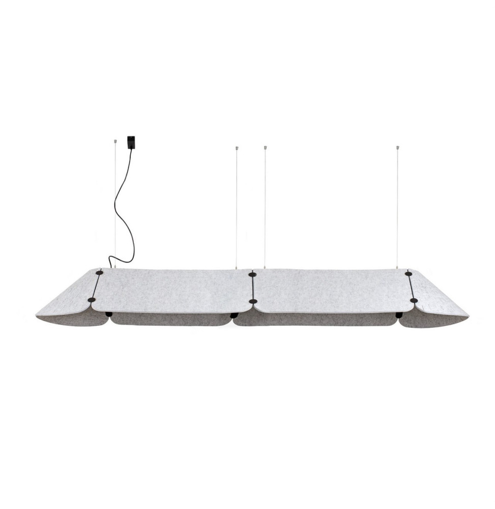 FARO - Luminaria suspendida FONOVIA 2400mm 50W 3000K gris