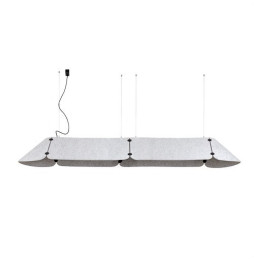 FARO - Luminaria suspendida FONOVIA 2400mm 50W 3000K gris