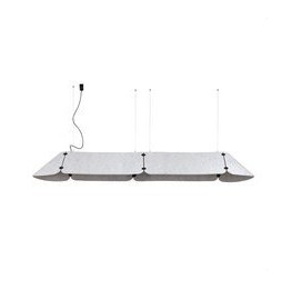 FARO - Luminaria suspendida FONOVIA 2400mm 50W 3000K gris
