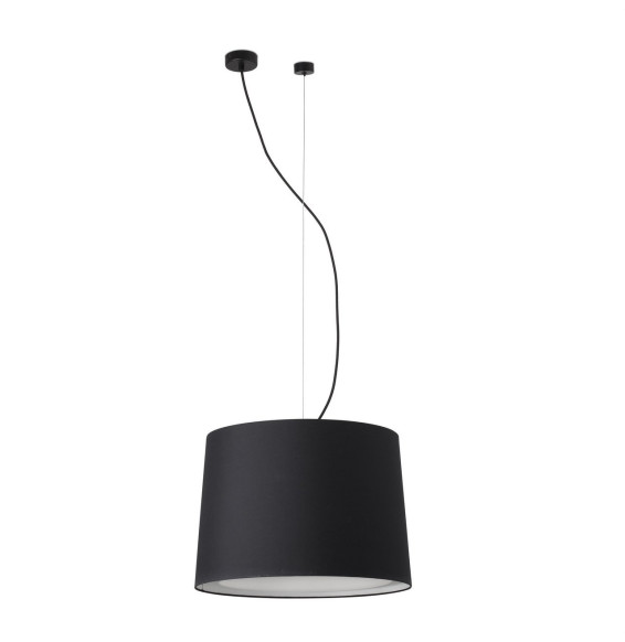 FARO - Luminaria suspendida CONGA negro E27 500x350mm negra