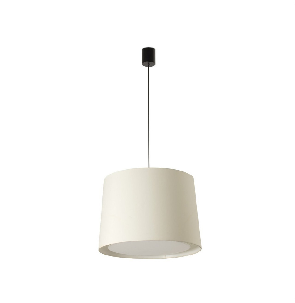FARO - Luminaria suspendida CONGA simple negro E27 500x350mm blanca