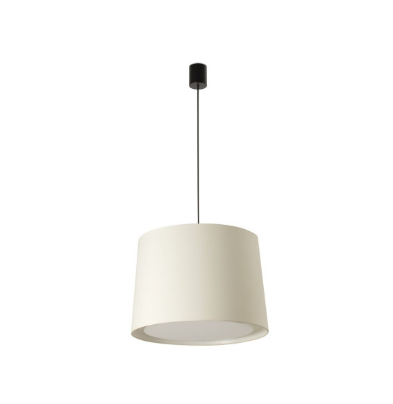 FARO - Luminaria suspendida CONGA simple negro E27 500x350mm blanca
