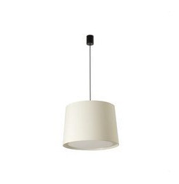 FARO - Luminaria suspendida CONGA simple negro E27 500x350mm blanca