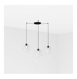FARO - Luminaria suspendida CLARA E27 100W 3 lámparas transparente