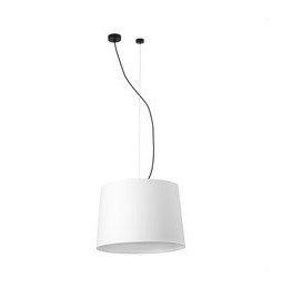 FARO - Luminaria suspendida CONGA negro E27 500x350mm blanca