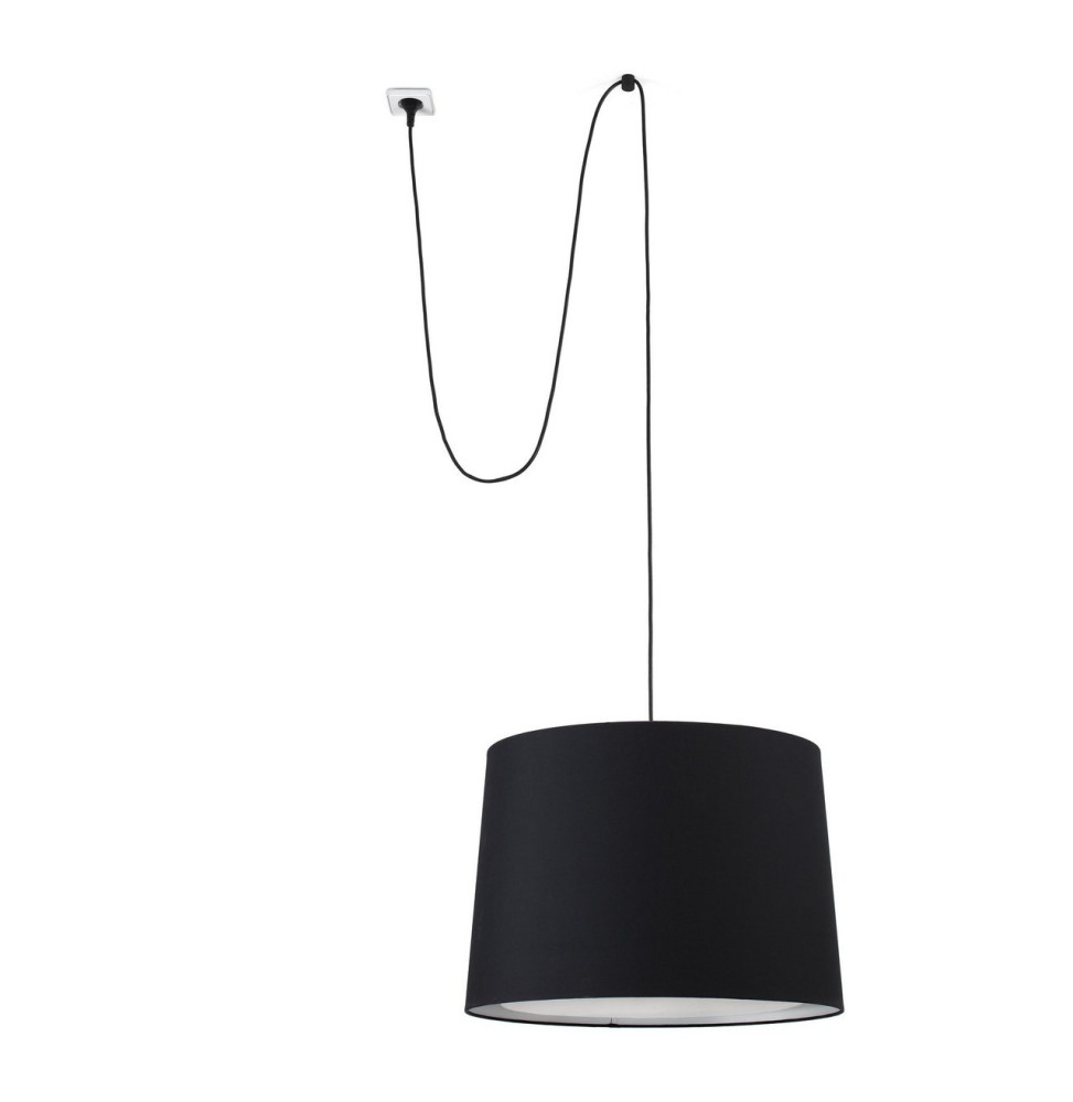 FARO - Luminaria suspendida CONGA clavija E27 500x350mm negra