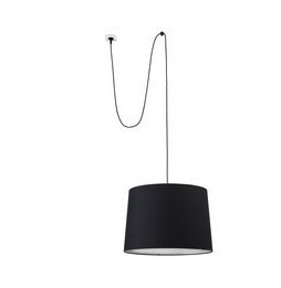 FARO - Luminaria suspendida CONGA clavija E27 500x350mm negra
