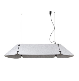 FARO - Luminaria suspendida FONOVIA 2400mm 50W 4000K gris