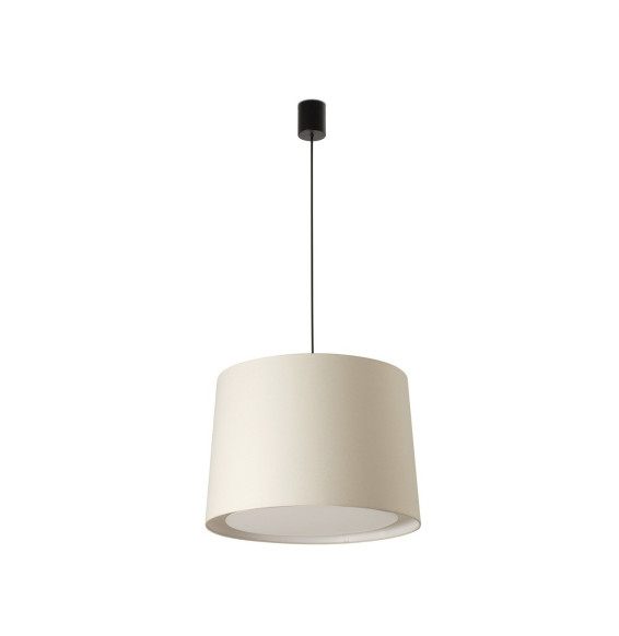 FARO - Luminaria suspendida CONGA simple negro E27 500x350mm beige
