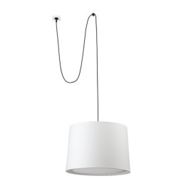 FARO - Luminaria suspendida CONGA clavija E27 500x350mm blanca