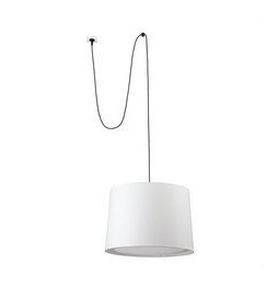 FARO - Luminaria suspendida CONGA clavija E27 500x350mm blanca