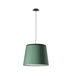 FARO - Luminaria suspendida SAVOY negro pantalla verde