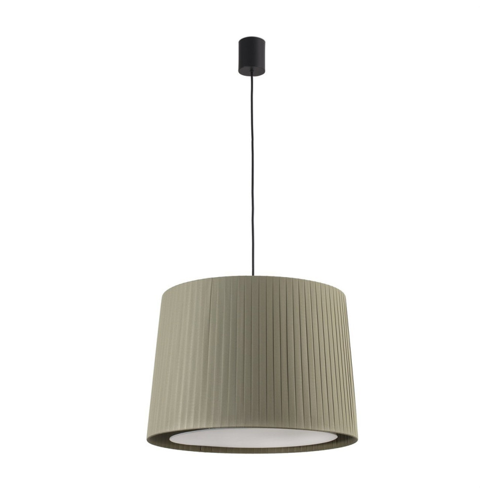 FARO - Luminaria suspendida SAMBA negro simple encintada E27 500x350 verde