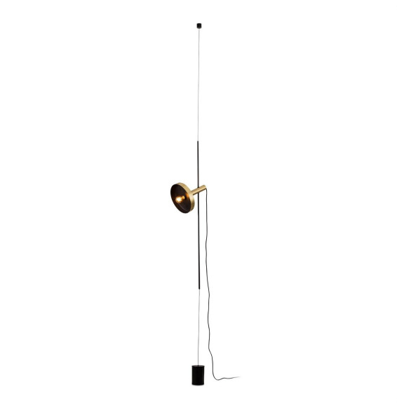 FARO - Luminaria suspendida WHIZZ 1 x E27 con peso oro satinado/negro