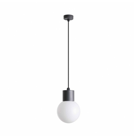 FARO - Luminaria suspendida MOON 1xE27 15W gris oscuro