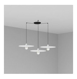 FARO - Luminaria suspendida PLAT blanco E27 60W 3 lámparas