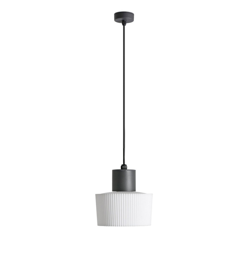 FARO - Luminaria suspendida MUFFIN 1xE27 15W gris oscuro