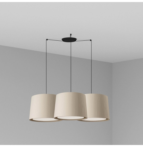 FARO - Luminaria SAMBA negro encintada E27 500x350 beige