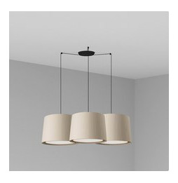 FARO - Luminaria SAMBA negro encintada E27 500x350 beige