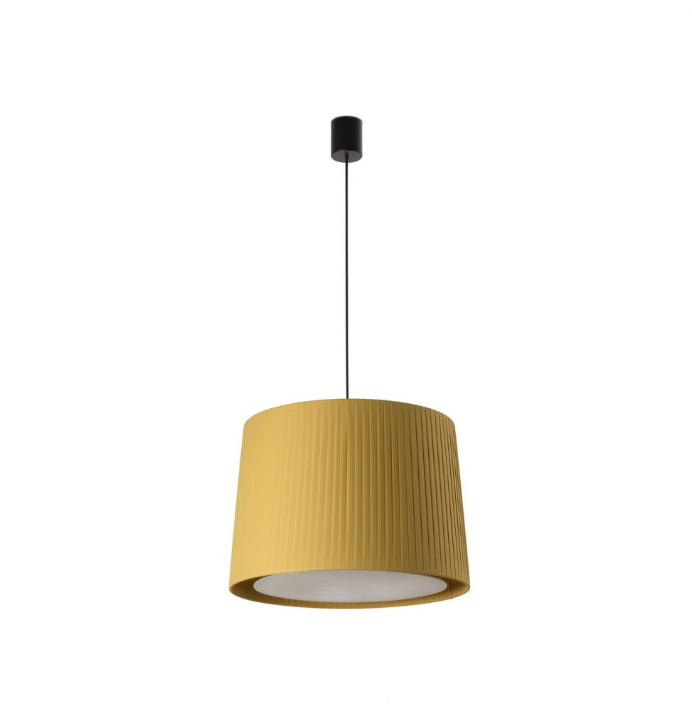 FARO - Luminaria suspendida SAMBA negro simple encintada E27 500x350 amarillo