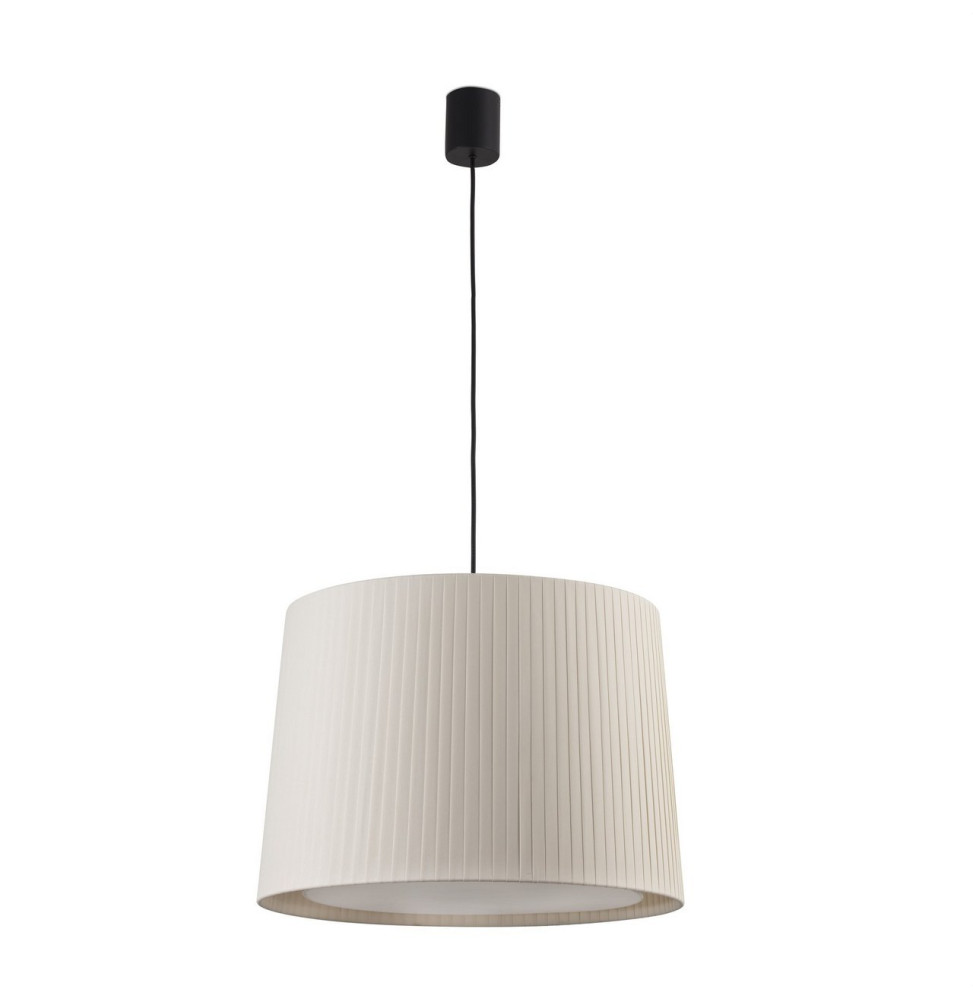 FARO - Luminaria suspendida SAMBA negro simple encintada E27 500x350 beige