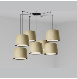 FARO - Luminaria SAMBA negro encintada E27 500x350 verde