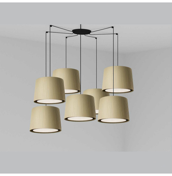 FARO - Luminaria SAMBA negro encintada E27 500x350 verde