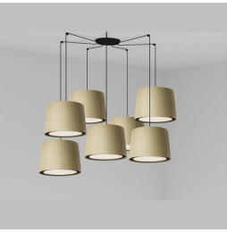 FARO - Luminaria SAMBA negro encintada E27 500x350 verde