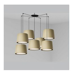 FARO - Luminaria SAMBA negro encintada E27 500x350 verde
