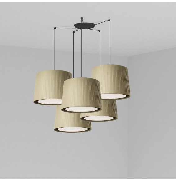 FARO - Luminaria SAMBA negro encintada E27 500x350 verde
