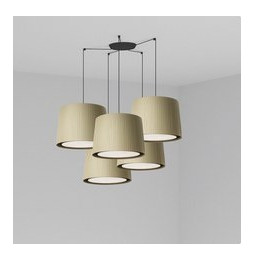 FARO - Luminaria SAMBA negro encintada E27 500x350 verde