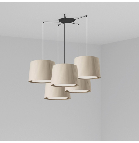 FARO - Luminaria SAMBA negro encintada E27 500x350 beige