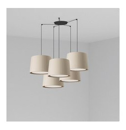 FARO - Luminaria SAMBA negro encintada E27 500x350 beige
