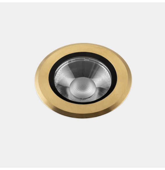 LedsC4 - Empotrable de suelo IP66-IP67 Max Big Round Trim LED 17.3 2700K oro PVD 1902lm