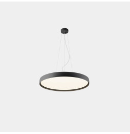 LedsC4 - Luminaria colgante Luno Slim Medium 37.8 3000K CRI 90 ON-OFF / DALI-2 negro IP20 3956lm
