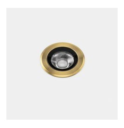 LedsC4 - Empotrable de suelo IP66-IP67 Max Medium Round Trim LED 7.9 3000K oro PVD 519lm