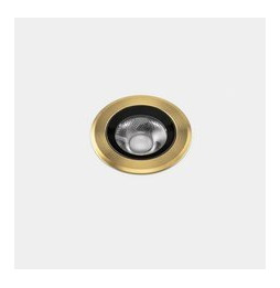 LedsC4 - Empotrable de suelo IP66-IP67 Max Medium Round Trim LED 7.9 2700K oro PVD 519lm
