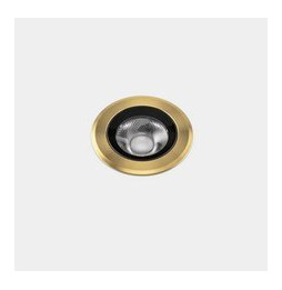 LedsC4 - Empotrable de suelo IP66-IP67 Max Medium Round Trim LED 7.9 2700K oro PVD 423lm