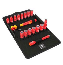 HT-INSTRUMENTS - Juego carraca 8100 SB VDE1 con 17 llaves de vaso y alargadores aislados