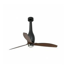 FARO - Ventilador ETERFAN 1280mm negro mate palas madera 17W 3000K