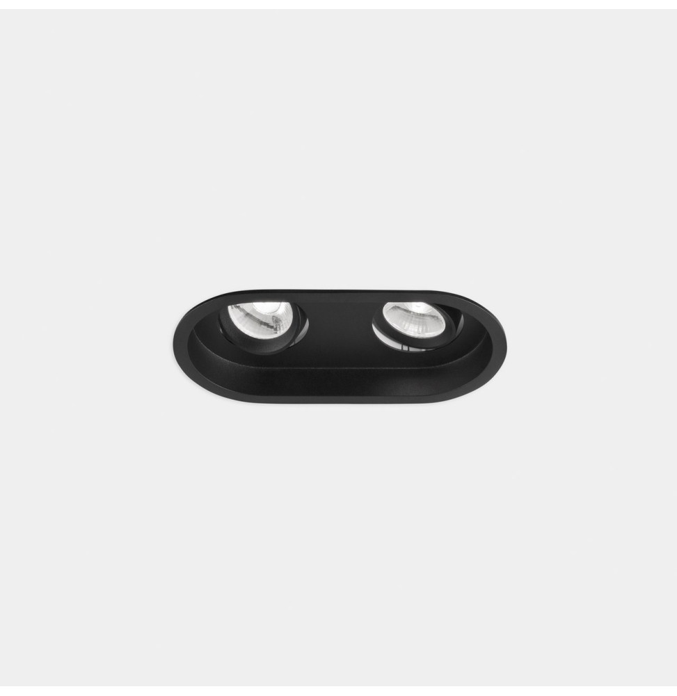 LedsC4 - Downlight Play Deco Double 8.5 2700K CRI 90 7.7° negro IN IP20 / OUT IP54 499lm