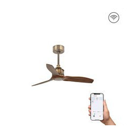 FARO - Ventilador JUST FAN XS diámetro 810mm oro viejo 3 palas madera S/R