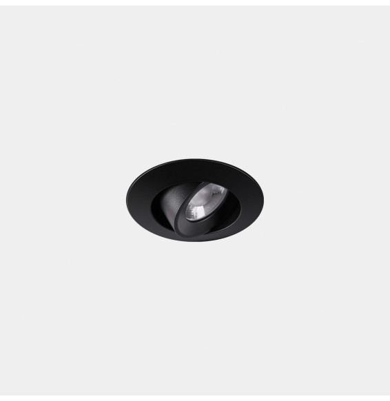 LedsC4 - Downlight Play Flat Mini Round Adjustable 4.4 4000K CRI 80 28.2° DALI-2 negro IN IP20 / OUT IP23 346lm