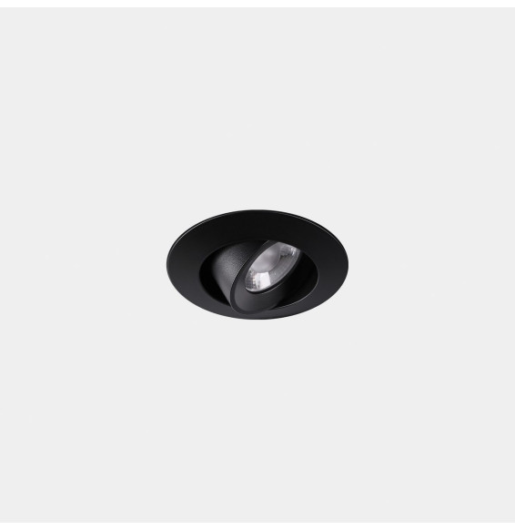 LedsC4 - Downlight Play Flat Mini Round Adjustable 4.4 3000K CRI 80 46.8° DALI-2 negro IN IP20 / OUT IP23 322lm